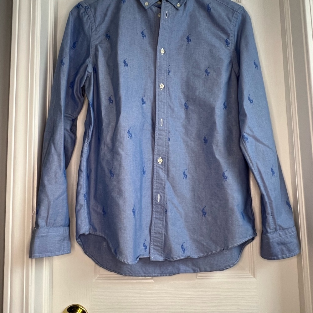 Ralph Lauren Blue Button Down Shirt for Kids